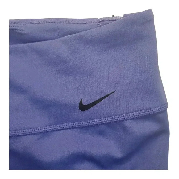 Nike Dri Fit Mid-Rise Size XL Tight Fit Crop Training Pants DD1813-500 Purple - Picture 13 of 16